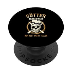 Götter tragen Weiß der Rest trägt Teller für Köche Götter tragen Weiss die Rest wears plates for chefs PopSockets Swappable PopGrip
