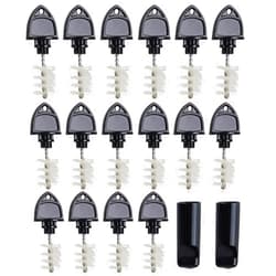 Cirwurie 16pcs Beer Faucet Plug Brush+2pcs Tap Covers Beer Keg Tap Brush Cap Cover Cleaning Brush for Draft Beer Faucet