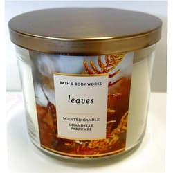 Bath & Body Works, White Barn 3-Wick Candle w/Essential Oils - 14.5 oz - 2021 Autumn! (Leaves)