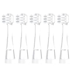 FamiHealth Round Baby Toothbrush Replacement Heads Compatible with Papablic BabyHandy/Gina/Debby/Arya/Doris/Max/Jo; Fits Brush-Baby BabySonic, Fits bbluv, Toddler Electric Toothbrush Head 0-3 Years Old 5 Pack