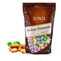 Sconza Candy Coated Jordan Almonds Assorted Pastel Candies 16oz Bag