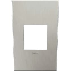 Adorne Legrand adorne Brushed Stainless Steel, 1-Gang Wall Plate, AWC1G2BS4