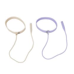 Sonew 2Pcs Eyelash Extension Tweezer Holder Bracelet, Silicone Ring Tweezers Protector Wrist Band Lash Tweezers Holder Protector White
