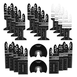 LEILUO Oscillating Saw Blades LEILUO 24 PC Multitool Blades for Wood Metal Plastics Oscillating Tool Blades Fit DeWalt Bosch Milwaukee Craftsman Dremel Rockwell Fein Porter-Cable Chicago Ridgid Makita Ryobi