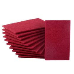 MIDO Professional Abrasive 6” x 9” Maroon Scuff Pads 10PCS 320 Grit Red Scuff Pads,Aluminum Oxide Grains,Scuff Pads for Paint Prep,Scuffing,Scouring and Sanding