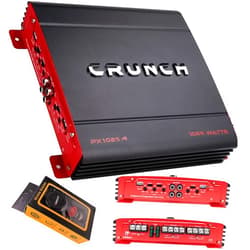 Crunch PX-1025.4 1000W Powerzone Series 2-ohm Stable 4-Channel Class-A/B Amplifier with Gravity Magnet Phone Holder Bundle
