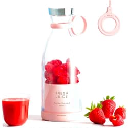 Leap Fit Portable Personal Mini Blender for Women: 11.8 fl oz Small Smoothie Juicer Cup for Shakes and Baby Food with Wireless Charging - Ideal for Moms & Commuters
