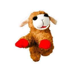 Multipet Mini Lamb Chop Officially Licensed, Plush, Squeak Pet Toy (Brown, 6