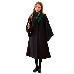 Focupaja Unisex Magician Robe Magical Cloak Hooded Wizard College Cape with Pockets Witch Outfit Halloween Cosplay Costume