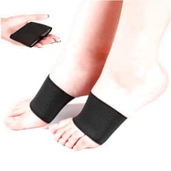 Geyoga 2 Pairs Compression Arch Support Sleeves, Sports Bandage Plantar Fasciitis Support Orthotics Foot Wrap for Flat Feet, Heel Spurs, Plantar Fasciitis Brace for Men and Women, Black
