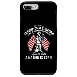 KAEDAM Gifts: Americana Battle of Lexington and Concord American Revolution History Case for iPhone 7 Plus/8 Plus