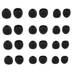 ALXCD Ear Tips for in-Ear Headphones, S/M/L Sizes 12 Pairs Soft Silicone Earbuds Tips Eartips with 3.8mm Connector Hole, Fit Most in-Ear Earbuds(Inner Hole 3.8mm -4.8mm) 12 Pairs, Black, S/M/L