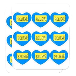 GRAPHICS & MORE Ted Lasso Believe Heart Shaped Planner Calendar Scrapbook Craft Stickers