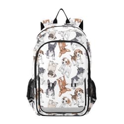 ALAZA Cute Puppy Pug Dog Print Animal Laptop Backpack Purse for Women Men Travel Bag Casual Daypack with Compartment & Multiple Pockets