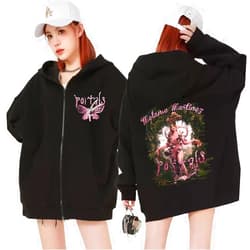 Zoiyumf Adult Melanie Martinez Cosplay Ziper Hoodie Pullover K-12 Melanie Halloween Costume 3D Hooded Sweatshirt Jacket