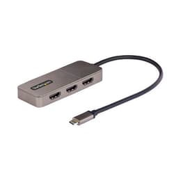 StarTech.com 3-Port USB-C Multi-Monitor Adapter, USB Type-C to 3x HDMI MST Hub, Triple 4K 60Hz HDMI Laptop Display Extender / Splitter, HDR, Extra-Long Built-In Cable, Windows (MST14CD123HD)
