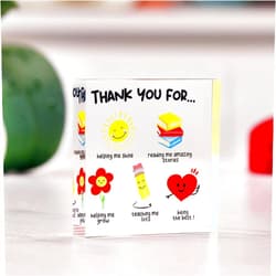 VELENTI Gifts for Teachers - Unique Teacher Gifts from Students - Cute Acrylic Teacher Gift Block - Thank You Gifts for Teachers - Elegant Teacher Christmas Gifts, Teacher Thank You Gift