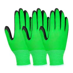 Mytops Breathable Bamboo Gardening Work Gloves for Women Youth and Men, Medium, Set of 3