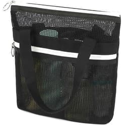 Fammart Mesh Shower Caddy Portable with Zipper & 2 Pockets - Quick Dry Shower Caddy Hanging for Travel Gym Camp Beach - Shower Organizer Bag Bathroom Essentials for College Dorm