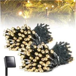 Dailyart Solar String Lights for Outside, 2 Pack 200 Led Solar String Lights Outdoor Waterproof 100ft Solar Fairy Lights 8 Lighting Mode Solar String Lights Idea for Garden,Courtyards,Trees(Warm White)