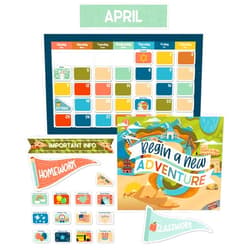 Carson Dellosa Education Carson Dellosa Let's Explore Calendar Bulletin Board Set, Travel Classroom Decor Classroom Calendar With Monthly Calendar Headers, Holiday, Birthday, & Blank Cover Ups, & Motivational Posters (123 pc)