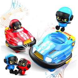 CAPTAIN CHAOWING Toddlers Remote Control Cars for Kids, Boys RC Ejecting Bumper Cars Set of 2 Players, RC Battle Race Vehicles Toddlers Toys, Cartoon Vehicles Toys, Christmas Birthday Gift