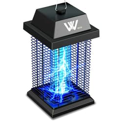 WVV Electric Mosquito Zappers Killer, Waterproof Insect Fly Trap,Electronic Light Bulb Lamp for Outdoor and Indoor,Outdoor Bug Zapper (Metal+Plastic)