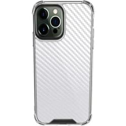 Skinit Clear Phone Case Compatible with iPhone 14 Pro Max - Skinit Originally Designed White Carbon Fiber Design