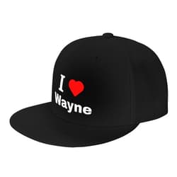 MULIHU I Love Wayne Trucker Hat for Men Snapback Hats Baseball Cap Flat Brim Hats