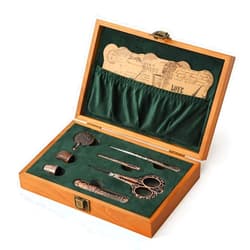 Flrhsjx Vintage Embroidery Scissors Kit, Christmas Gift for Sewing Professional, European Antique Sewing Kit, Complete Sewing Tools for Sewing Craft, Needlework