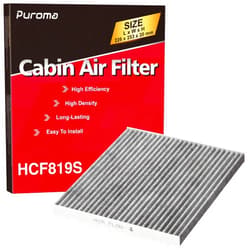 Puroma Cabin Air Filter with Activated Carbon, Replacement for CF11819, Hyundai Azera, Santa Fe, Sonata, Chevrolet Captiva Sport, Equinox, GMC Terrain, Kia Cadenza, Optima, Sedona, Saturn Vue