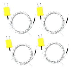 Aideepen K Type thermocouple Sensor,K Type thermocouple Wire thermocouple Probe,Temperature Sensing Line -20~500℃ Compatible with TM902C/ TES1310 3M/118.11