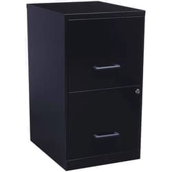 Scranton & Co Metal 2 Drawer Letter File Cabinet in Black