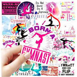 DIYYILIF 100 PCS Gymnastics Stickers, Gymnastics Gifts Stickers for Laptop, Water Bottles, Luggage, Computer, Cell Phone