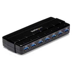 StarTech.com 7 Port USB 3.0 Hub – Up To 5 Gbps – 7 x USB – Universal Multi Port USB Extender for Your Desktop – USB Powered (ST7300USB3B)
