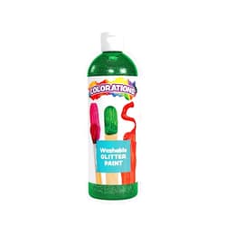 Colorations - CGPGR Washable Glitter Paint, 16 fl oz, Green, Non Toxic, Vibrant, Bold, Kids Paint, Craft, Hobby, Fun, Art Supplies