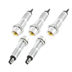 Ruilogod DC 24V 2 Terminals Signal Indicator Lamp 5 Pcs Yellow Light (id: fe2 fc5 52c 45c 192