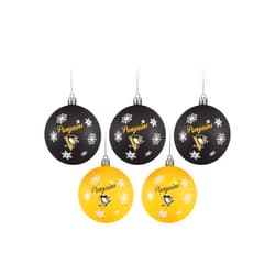 FOCO NHL Unisex-Adult NHL Team Logo 5-Pack Shatterproof Holiday Tree Ball Ornament Set