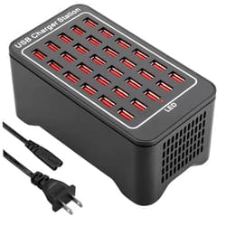 TUNFOU USB Charging Station 30-Port 150 watt (30 A), Charging Station for Multiple Device, Multi USB Charging Station for Hotels, Shops, Schools and Travel