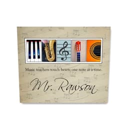 Handmade PERSONALIZED Gift for Music Teacher - Wall Art for Music Teacher - Music Teacher Appreciation Gift - Gift for Band Leader or Director
