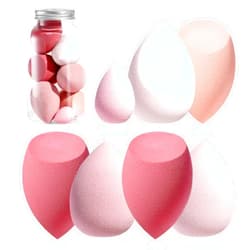 BS-MALL Makeup Sponge Set BS-MALL Blender Sponges 7 Pcs for Liquid, Cream, and Powder, Multi-colored with 1 Mini Makeup Sponge Pink (A-Pink）