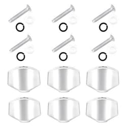 Salbsever 6PCS Tuning Pegs Acoustic Guitar Metal Small Square Shape Acoustic Guitar Tuning Pegs Buttons Tuners Machine Handle Replacement Buttons Tip for Folk Electric and Acoustic Guitar