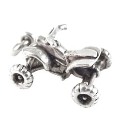 Generic ATV Quad Bike Off-Road All Terrain Vehicle Dune Buggy 3D 925 Solid Sterling Silver Charm Pendant Bracelet Jewelry Making Supply