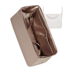 ZYZii Silk Purse Organizer for Lindy 19/26/30/34,Insert Bag in Bag,Luxury Handbag Tote Lining Bag Shapers（Etoupe Grey,LD26）