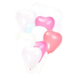 OFFSCH 100pcs Latex Free Balloons Decorative Balloons Party Heart Balloon Wedding Latex Balloons Colorful Balloons Pastel Latex Balloons Candy Romantic Pink Decorations Child