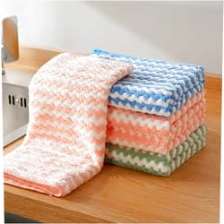 JOYMOOP Microfiber Cleaning Cloth, All-Purpose Microfiber Towels, Absorbent Streak Free Lint Free Rags for CleaningReusable and Washable Towels-5 Pack, Size 11.8 x 11.8 inch