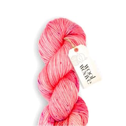 WoolWeave Fingering Weight Yarn - Hand Dyed Pink Variegated Sock Yarn, 75% Extrafine Merino Wool & 25% Polyamide, 100g Skein, 438 Yards - Lightweight, Soft & Durable for Knitting & Crocheting