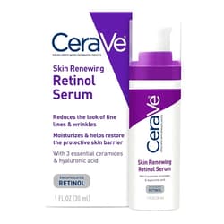 CeraVe Anti Aging Retinol Serum | Cream Serum for Smoothing Fine Lines and Skin Brightening | With Retinol, Hyaluronic Acid, Niacinamide, and Ceramides | 1 Ounce