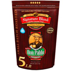 Cafe Don Pablo 5LB Don Pablo Signature Blend - Medium-Dark Roast - Whole Bean Coffee - Low Acidity - 5 Pound (5 lb) Bag