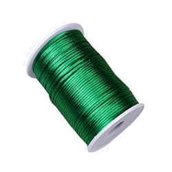 HLLbuy 2.5mm Dia 109Yd Teal Satin Cord DIY Rattail Satin Nylon Trim Cord Chinese Knot